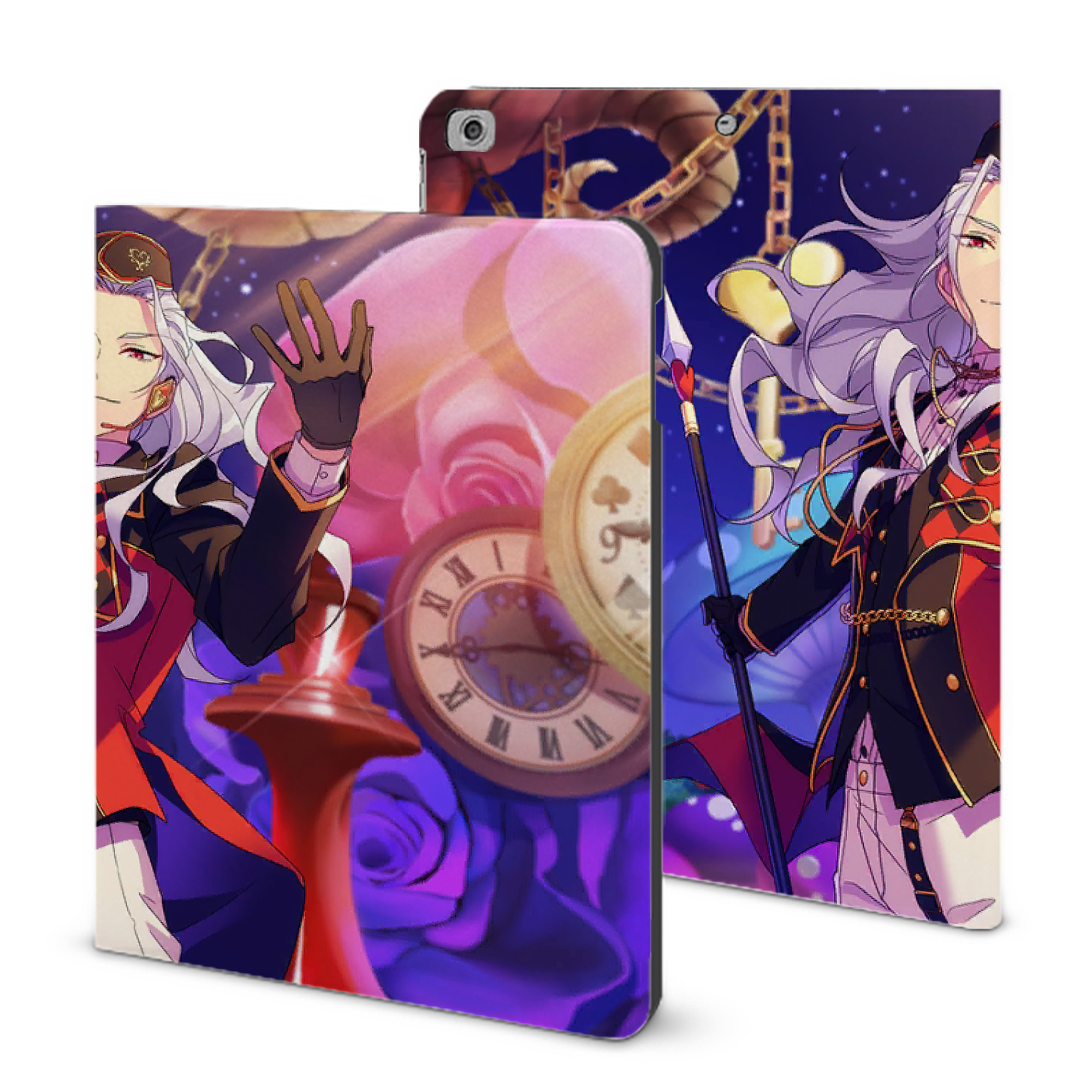 （画像用） あんさんぶるスターズ! Ensemble Stars IPad ケース ブック型 PUレザー TPU 耐衝撃 軽量 薄型 ペン収納なし 全面保護 IPad 各モデル対応